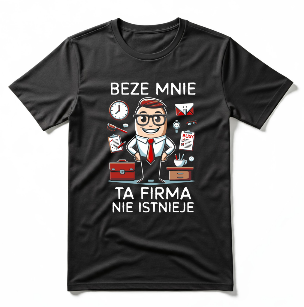 beze mnie ta firma nie istnieje koszulka męska dla szefa prezesa 