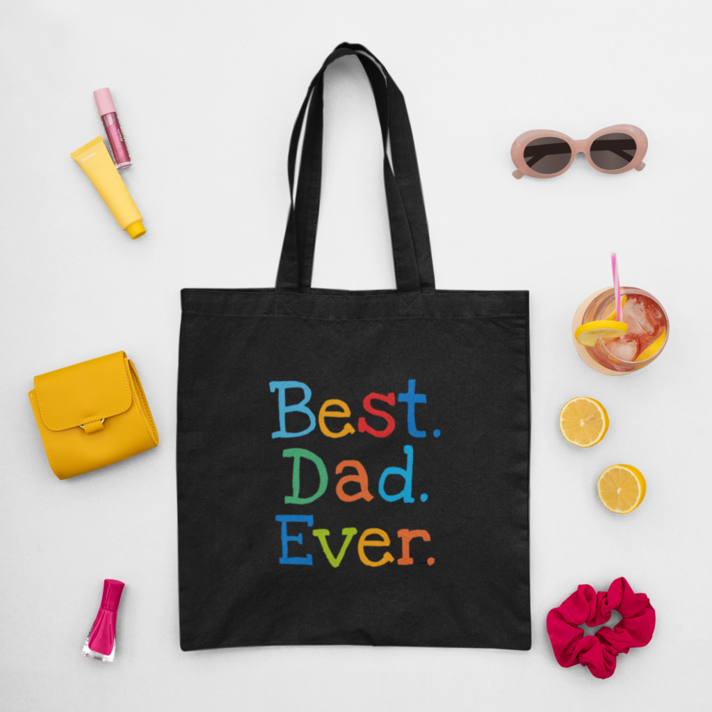 best dad ever torba ekologiczna czarna