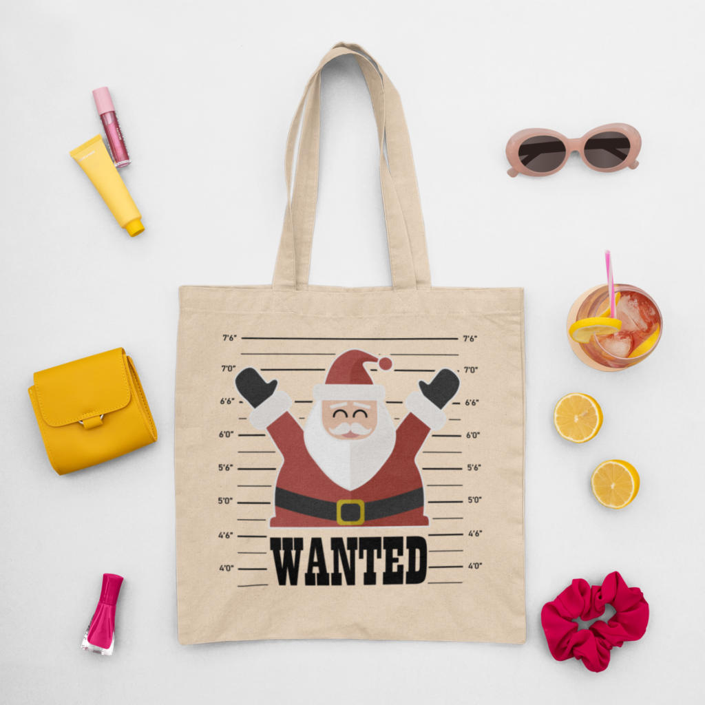 torba na prezenty mikołajkowe, z&nbsp;mikołajem