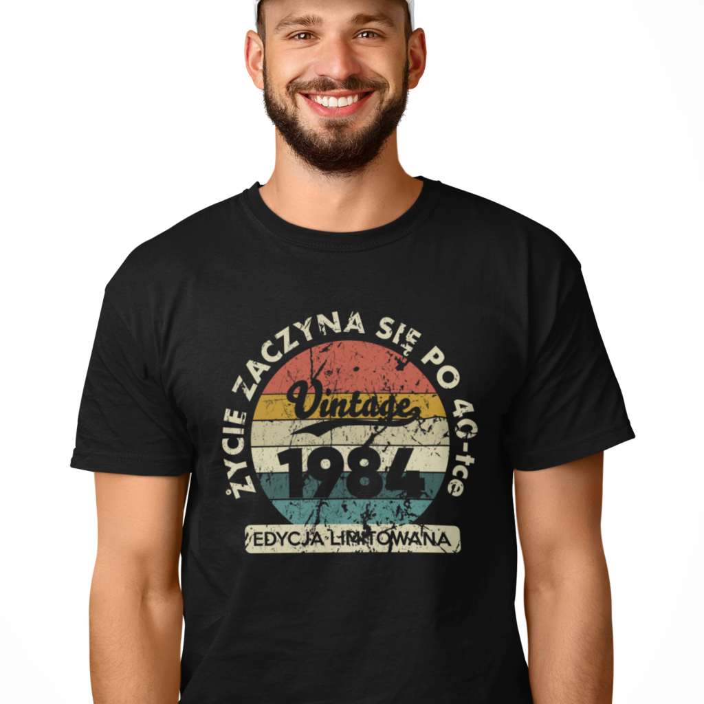 koszulka męska personalizowana na urodziny 30 40 50 60