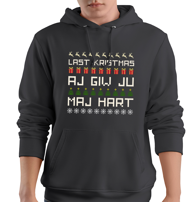 bluza czarna premium z&nbsp;nadrukiem świątecznym last kristmas