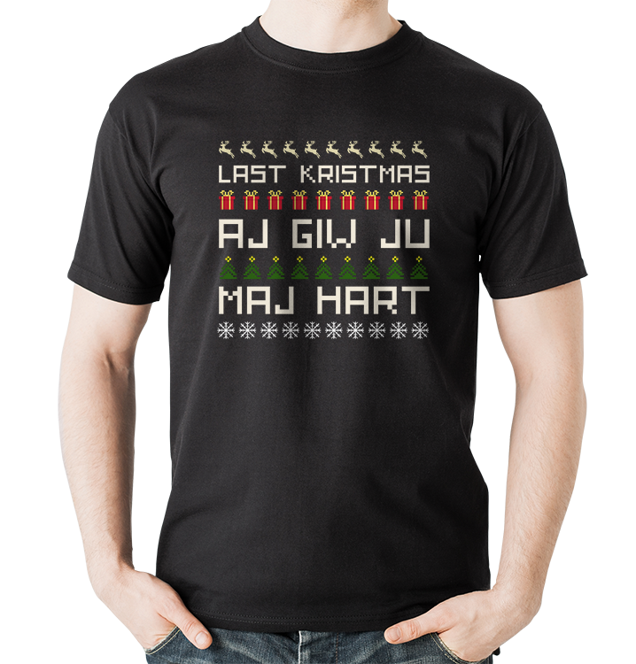 koszulka męska na prezent świąteczny z&nbsp;zabawnym śmiesznym nadrukiem napisem 