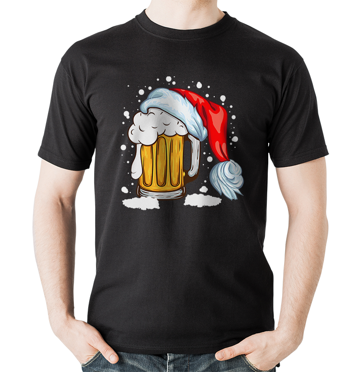 koszulka na prezent dla piwosza, mikołaj piwo kufel piwa