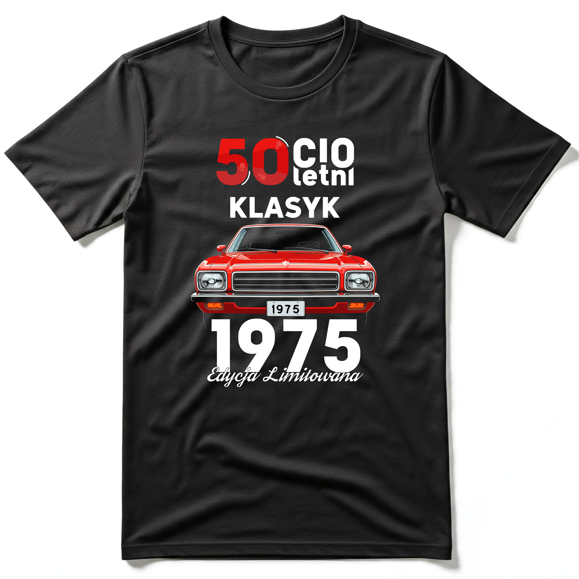 koszulka na 50 te urodziny męska czarna klasyk